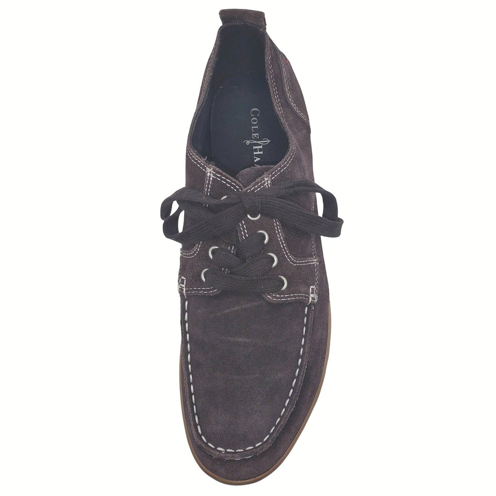 Cole Haan Dominick Boat Shoes Brown Suede Nike Air Sole Mens 13M Moc Toe C09680 - Picture 4 of 12